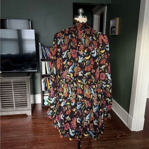 Cinq-à-sept Floral High-Neck Dress